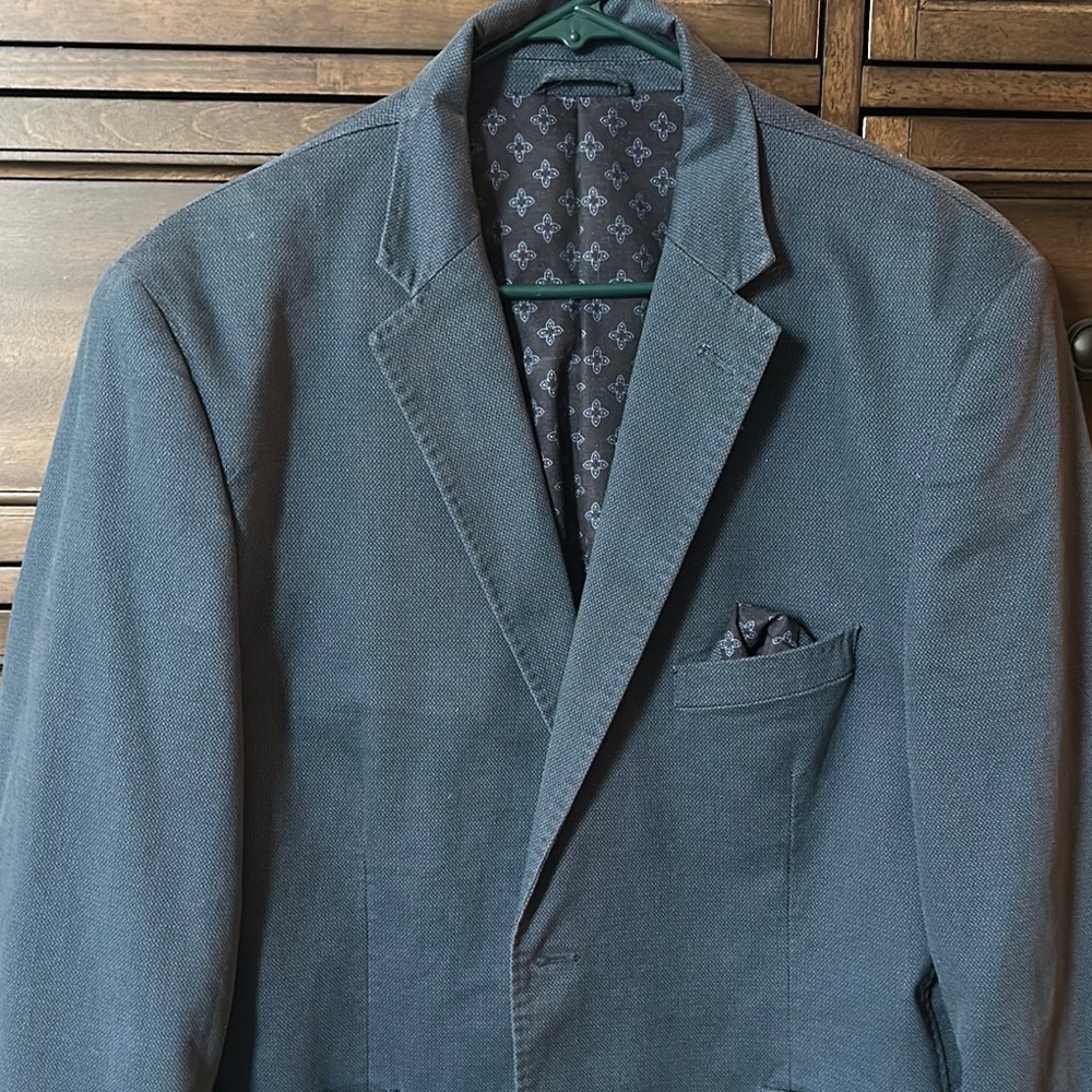 Johnston & Murphy Blue-Gray Wool Blend Sport Coat